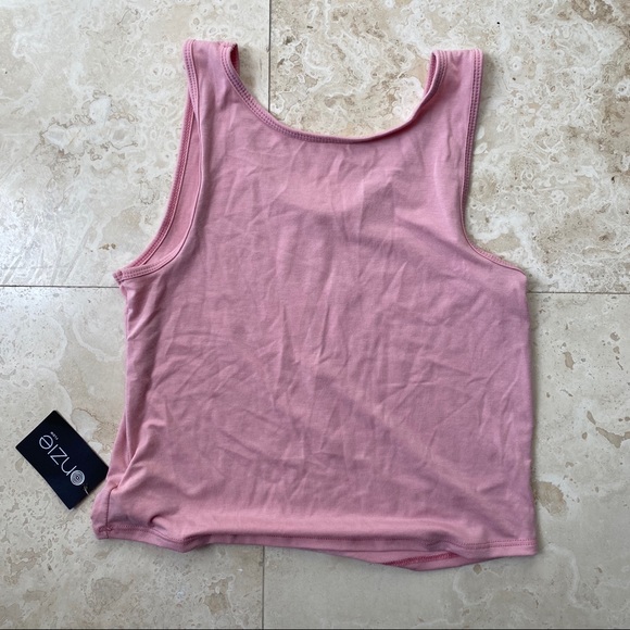 NWT Onzie Knot Crop Top in Blush - Picture 4 of 8